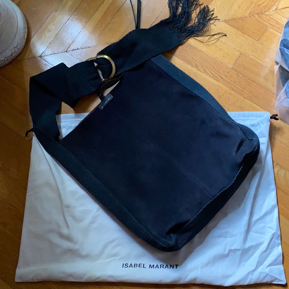 Isabel Marant Bakoo black suede hobo